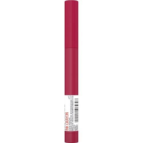 Maybelline Super Stay Ink Crayon Lipstick Makeup, Precision Tip Matte Lip Crayon with Built-in Sharpener, Longwear Up To 8Hrs, Rise To The Top, Burnt Sienna, 1 Count