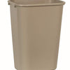 Rubbermaid Commercial Products Deskside Wastebasket/Trash Can, 10.25-Gallon/41-Quart, Beige, Plastic, Garbage Can for Home/Office, Fits Under Desk/Sink/Cabinet, Pack of 12