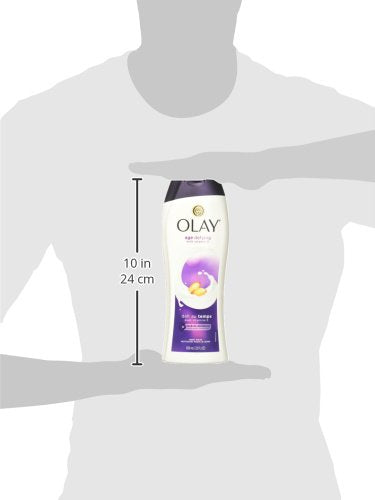 Olay Body Wash for Women, Age Defying with Vitamin E, 24hr Moisturizing, Hydrating & Refreshing, B3 Vitamin Complex, Free of Parabens & Phthalates, For All Skin Types, Scented, 33 fl oz (Pack of 4)