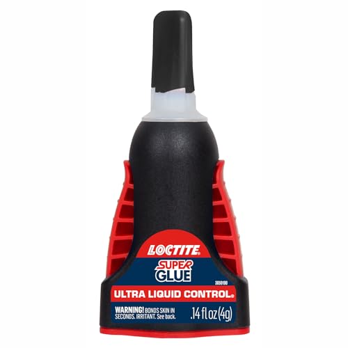 Loctite Super Glue Ultra Liquid Control, Clear, 0.14 fl oz Bottle, 6 Pack - Superglue for Plastic, Wood, Metal, Crafts & Repair, Cyanoacrylate Adhesive Instant Glue, Quick Dry
