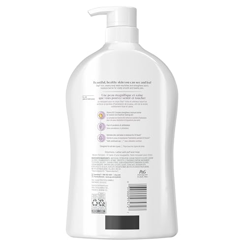 Olay Body Wash for Women, Age Defying with Vitamin E, 24hr Moisturizing, Hydrating & Refreshing, B3 Vitamin Complex, Free of Parabens & Phthalates, For All Skin Types, Scented, 33 fl oz (Pack of 4)