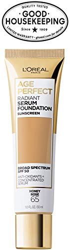 L'Oreal Paris Age Perfect Radiant Serum Foundation with SPF 50, Cappuccino, 1 Ounce