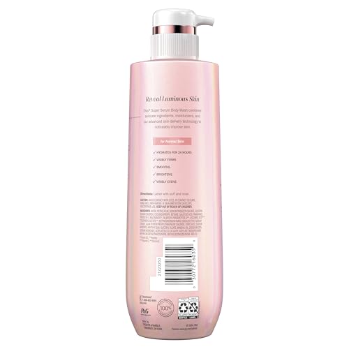 Olay Super Serum Body Wash for Normal Skin, 24hr Long Lasting Hydration, 5+ Ingredient Serum Complex for Bright Even Firm Luminous Skin, 18.5 fl oz