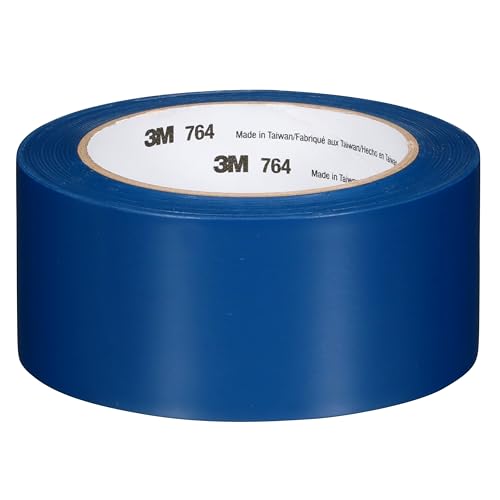 3M Vinyl Tape 764, General Purpose, 2 in x 36 yd, Black, 1 Roll, Light Traffic Floor Marking Tape, Social Distancing, Color Coding, Safety, Bundling