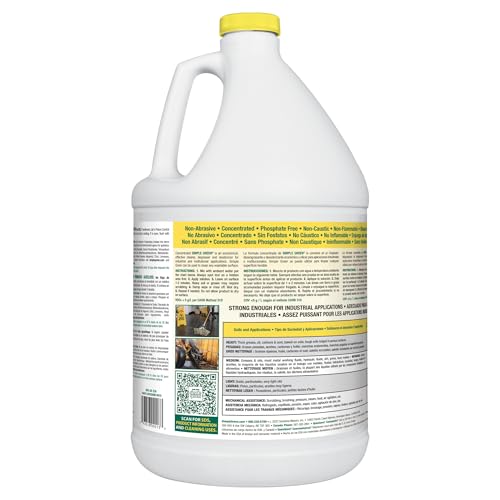 Simple Green 13005CT Industrial Cleaner and Degreaser, Concentrated, 127.8 Fl Oz, Pack of 1, White
