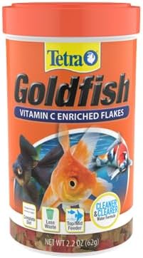 Tetra Goldfish Flakes, Nutritionally Balanced Diet for Aquarium Fish, Vitamin C Enriched Flakes, .42 oz (36 Pack)