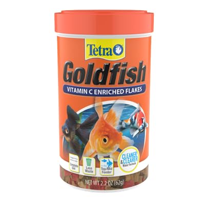 Tetra Goldfish Flakes, Nutritionally Balanced Diet For Aquarium Fish, Vitamin C Enriched Flakes, 2.2 lbs