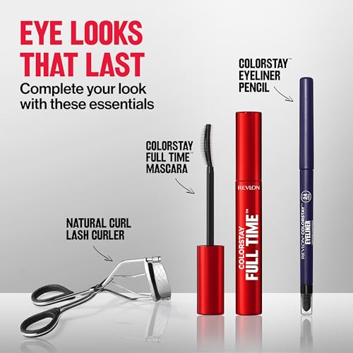 Revlon ColorStay Pencil Waterproof Eyeliner, Smudge-Proof, Eye Makeup with Built-In Sharpener, Stocking Stuffer for Women, 201 Black, 0.01 oz