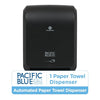 Pacific Blue Ultra 8" High-Capacity Automated Touchless Paper Towel Dispenser by GP PRO (Georgia-Pacific); Black; 59590; 12.9" W x 9" D x 16" H; 1 Dispenser