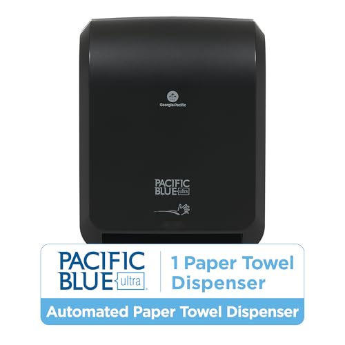 Pacific Blue Ultra 8" High-Capacity Automated Touchless Paper Towel Dispenser by GP PRO (Georgia-Pacific); Black; 59590; 12.9" W x 9" D x 16" H; 1 Dispenser