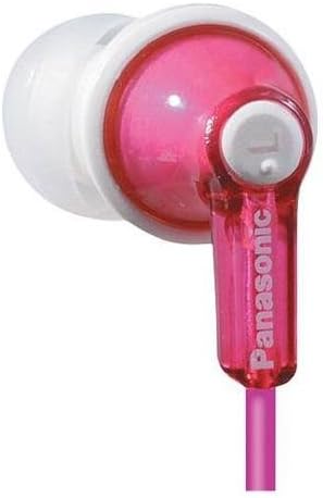 Panasonic ErgoFit Wired Earbuds, 3.5mm Jack In-Ear Headphones Wired with Dynamic Crystal-Clear Sound and Soft Ergonomic Custom-Fit Earpieces (S/M/L), for Phones and Laptops - RP-HJE120-N (Rose Gold)