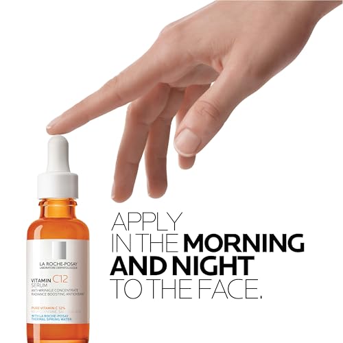 La Roche-Posay Pure 12% Vitamin C Serum For Face With Hyaluronic Acid & Salicylic Acid, Hydrating Face Serum, Boost Radiance & Reduce Wrinkles, 2 Formulas for Normal or Oily Skin Control