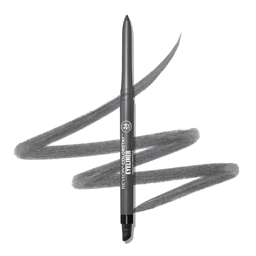 Revlon ColorStay Pencil Waterproof Eyeliner, Smudge-Proof, Eye Makeup with Built-In Sharpener, Stocking Stuffer for Women, 201 Black, 0.01 oz