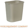 Rubbermaid Commercial Products Wastebasket/Trash Can, 7-Gallon/28-Quart, Beige, Plastic, for Bedroom/Bathroom/Office, Fits Under Desk/Sink, Pack of 12