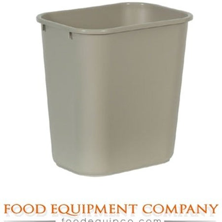 Rubbermaid Commercial Products Wastebasket/Trash Can, 7-Gallon/28-Quart, Beige, Plastic, for Bedroom/Bathroom/Office, Fits Under Desk/Sink, Pack of 12