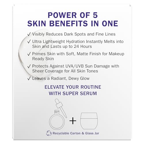 Olay Super Cream with Sunscreen SPF 30, Trial Size, Lightweight Face Moisturizer with Sun Protection, 5-in-1 Skin Care Benefits - Hydrating, Brightening, Firming - Niacinamide, Vitamin C, 15 mL