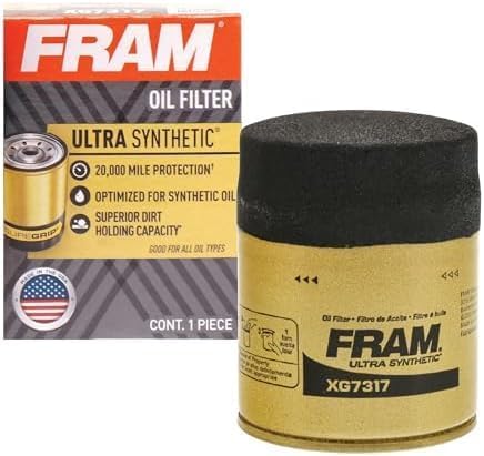 FRAM Synthetic XG7317P 20K Mile Change Automotive Replacement Engine Oil Filter for Synthetic Oil Changes, Premium Vehicle Engine Protection Oil Filter for Select Vehicle Model Years
