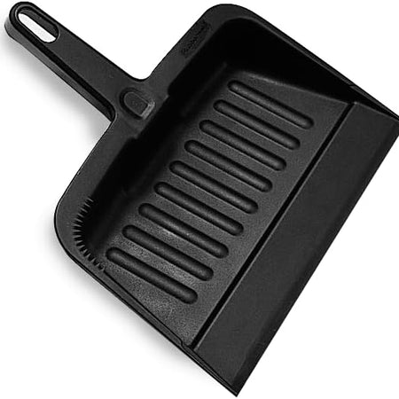Rubbermaid Commercial Products 12.25, Heavy-Duty Dust Pan, Durable Plastic, Charcoal, Ideal for Industrial/Professional Debris Collection & Home Cleaning