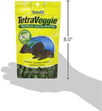 Tetra PlecoWafers 86 Grams, Nutritionally Balanced Fish Food For Algae Eaters , 3.03 Ounce (Pack of 1)