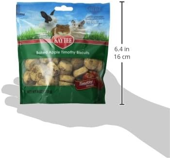 Kaytee Timothy Biscuits Baked Treat for Pet Guinea Pigs, Rabbits & Other Small Animals, Carrot, 4 oz (Pack of 2)