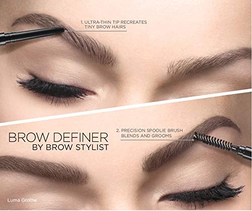 L'Oreal Paris Makeup Brow Stylist Definer Waterproof Eyebrow Pencil, Ultra-Fine Mechanical Pencil, Draws Tiny Brow Hairs and Fills in Sparse Areas and Gaps, Blonde, 0.003 Ounce (Pack of 2)