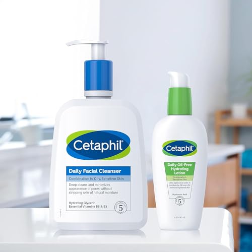 Cetaphil Face Wash, Daily Facial Cleanser for Sensitive, Combination to Oily Skin, 8 oz, Pack of 3, Gentle Foaming, Soap Free, Hypoallergenic