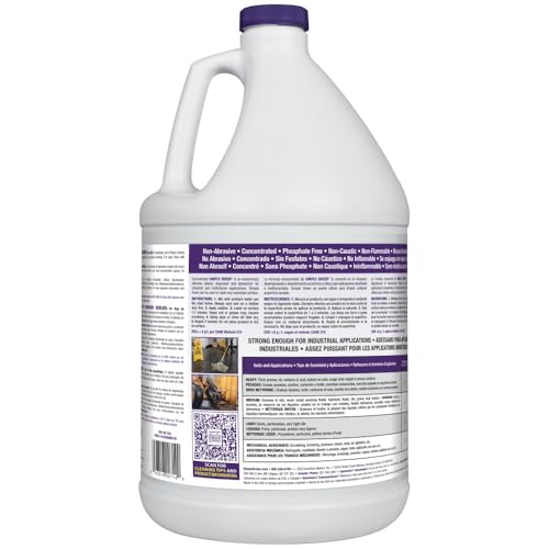 Simple Green 13005CT Industrial Cleaner and Degreaser, Concentrated, 127.8 Fl Oz, Pack of 1, White