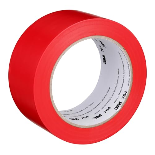 3M Vinyl Tape 764, General Purpose, 2 in x 36 yd, Black, 1 Roll, Light Traffic Floor Marking Tape, Social Distancing, Color Coding, Safety, Bundling