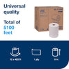 Tork Hand Towel Roll, Natural, Universal, H80, Extra Large, 100% Recycled, 1-Ply, 6 Rolls x 1000 ft, 8031000