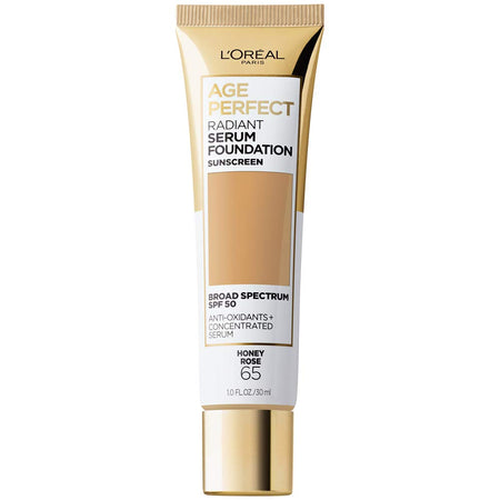 L'Oreal Paris Age Perfect Radiant Serum Foundation with SPF 50, Cappuccino, 1 Ounce