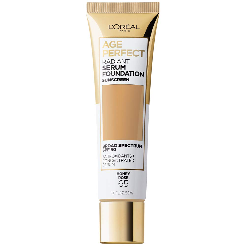 L'Oreal Paris Age Perfect Radiant Serum Foundation with SPF 50, Cappuccino, 1 Ounce