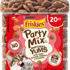 Purina Friskies Natural Cat Treats, Party Mix Natural Yums With Real Salmon and Vitamins, Minerals & Nutrients - (Pack of 10) 2.1 Oz. Pouches