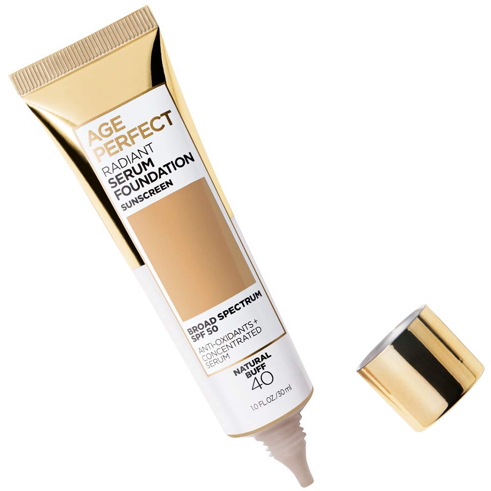 L'Oreal Paris Age Perfect Radiant Serum Foundation with SPF 50, Cappuccino, 1 Ounce