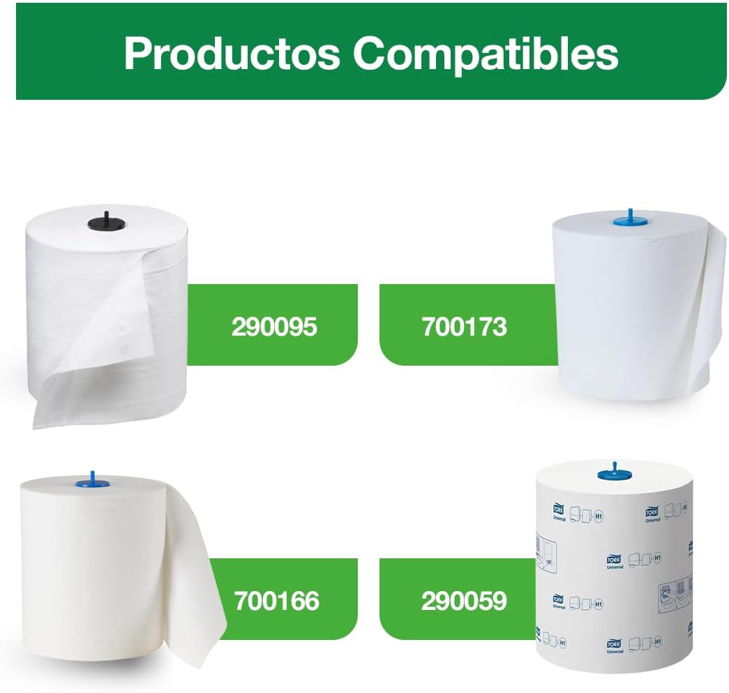 Tork Matic Paper Towel Dispenser, 5510282, Elevation Design - Paper Hand Towel Dispenser H1, One-at-a-Time dispensing with Refill Level Indicator, Black