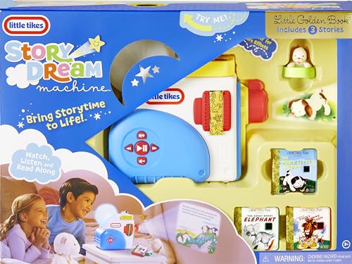 Little Tikes Story Dream Machine Starter Set, Storytime, Books, Little Golden Book, Audio Play, The Poky Little Puppy Character, Nightlight, Toy Gift for Toddlers and Kids Girls Boys Ages 3+