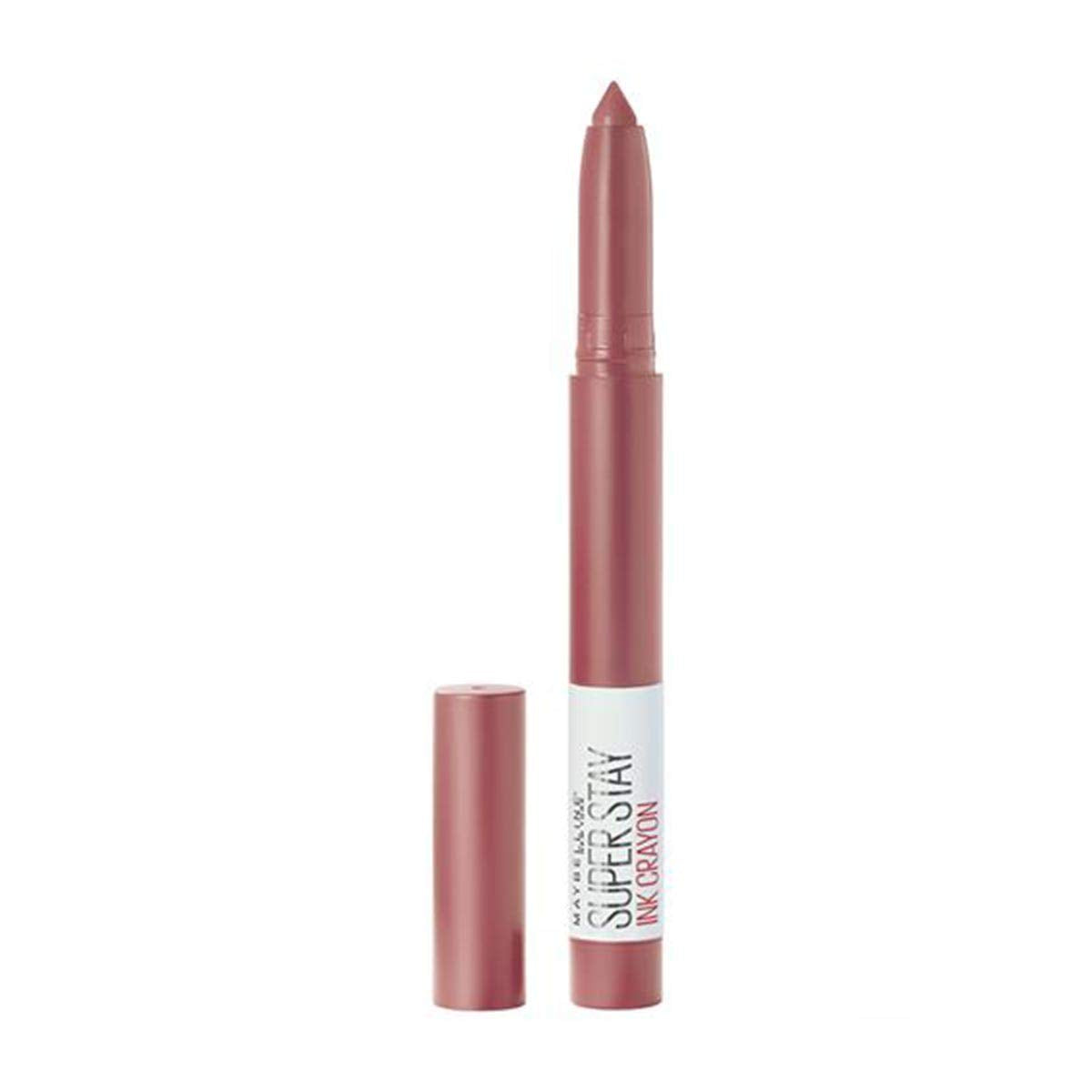 Maybelline Super Stay Ink Crayon Lipstick Makeup, Precision Tip Matte Lip Crayon with Built-in Sharpener, Longwear Up To 8Hrs, Rise To The Top, Burnt Sienna, 1 Count