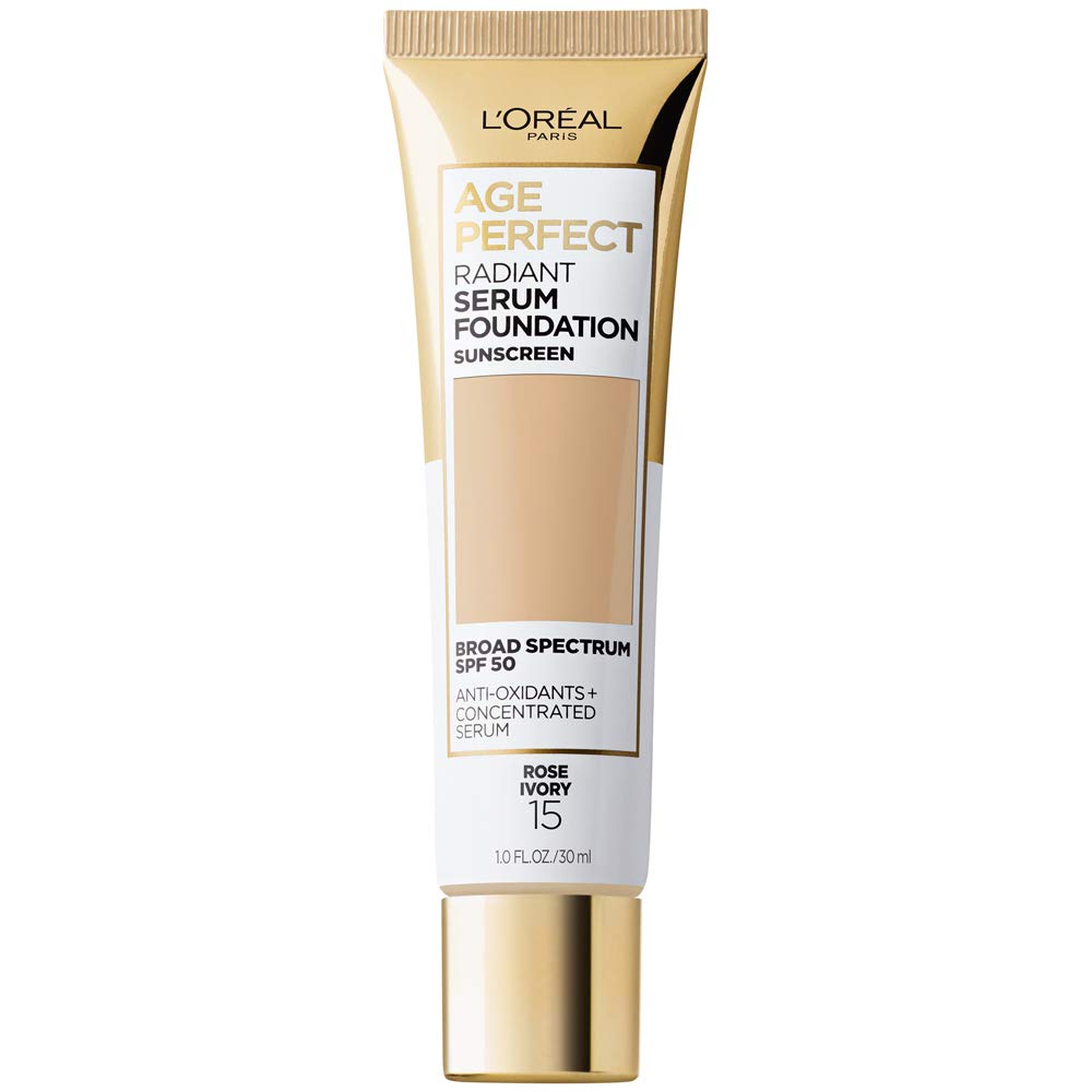 L'Oreal Paris Age Perfect Radiant Serum Foundation with SPF 50, Cappuccino, 1 Ounce
