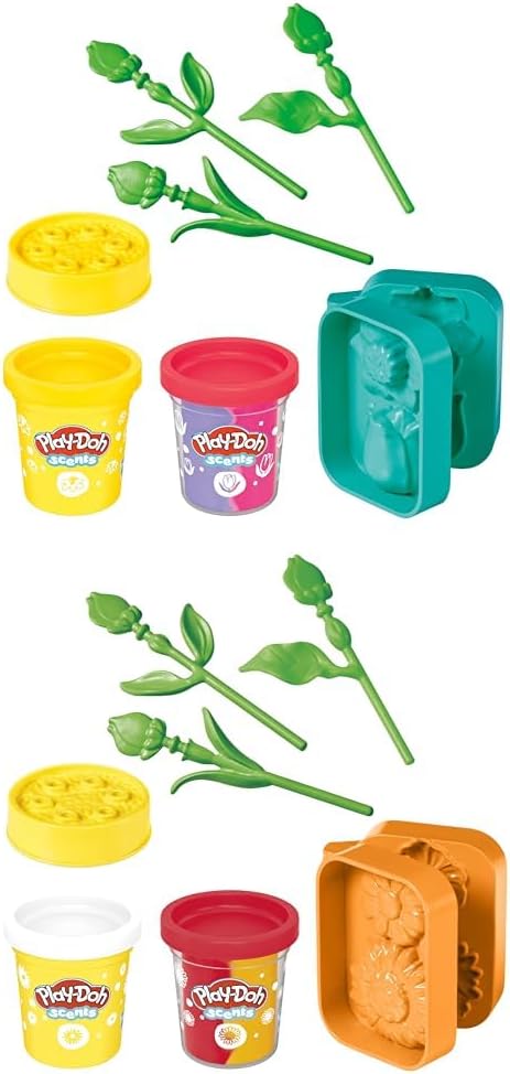Play-Doh Flower Bundle, Tulips, Daffodils, Sunflower & Daisies, Kids Arts & Crafts Kit, Gifts for Girls & Boys (Bundle)