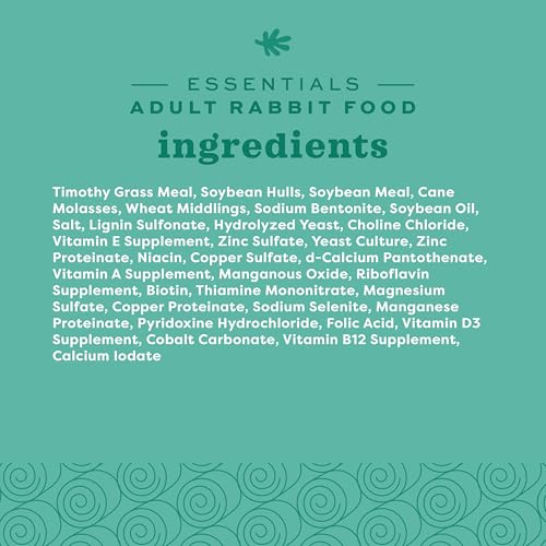 Oxbow Essentials Rabbit Food, Young Rabbit, Made with Oxbow Timothy, Pet Food Pellets for Bunnies, Small Animal Pet Products, Made in USA, High Fiber Bunny Supplies, 10 lb. bag