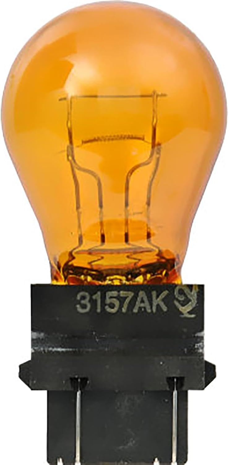 SYLVANIA 3157NA Long Life Mini Bulb - Amber Automotive Light Bulb - Car Signal Light Bulb Ideal for Parking, Side Marker & Turn Signal Applications - 2 Bulbs