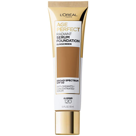 L'Oreal Paris Age Perfect Radiant Serum Foundation with SPF 50, Cappuccino, 1 Ounce