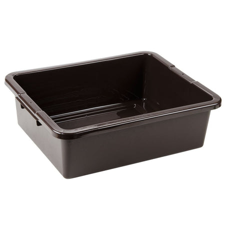 Rubbermaid Commercial Products Standard Bus/Utility Box, 7-Gallon, Brown, Plastic, Heavy Duty Plastic Restaurant Wash Basin/Dish Washing Tub for Kitchen Organization/Storage