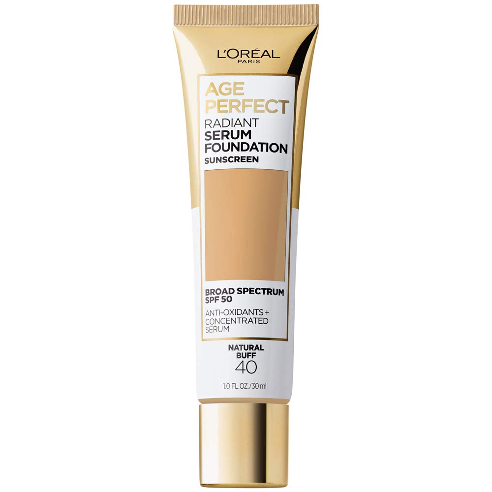 L'Oreal Paris Age Perfect Radiant Serum Foundation with SPF 50, Cappuccino, 1 Ounce