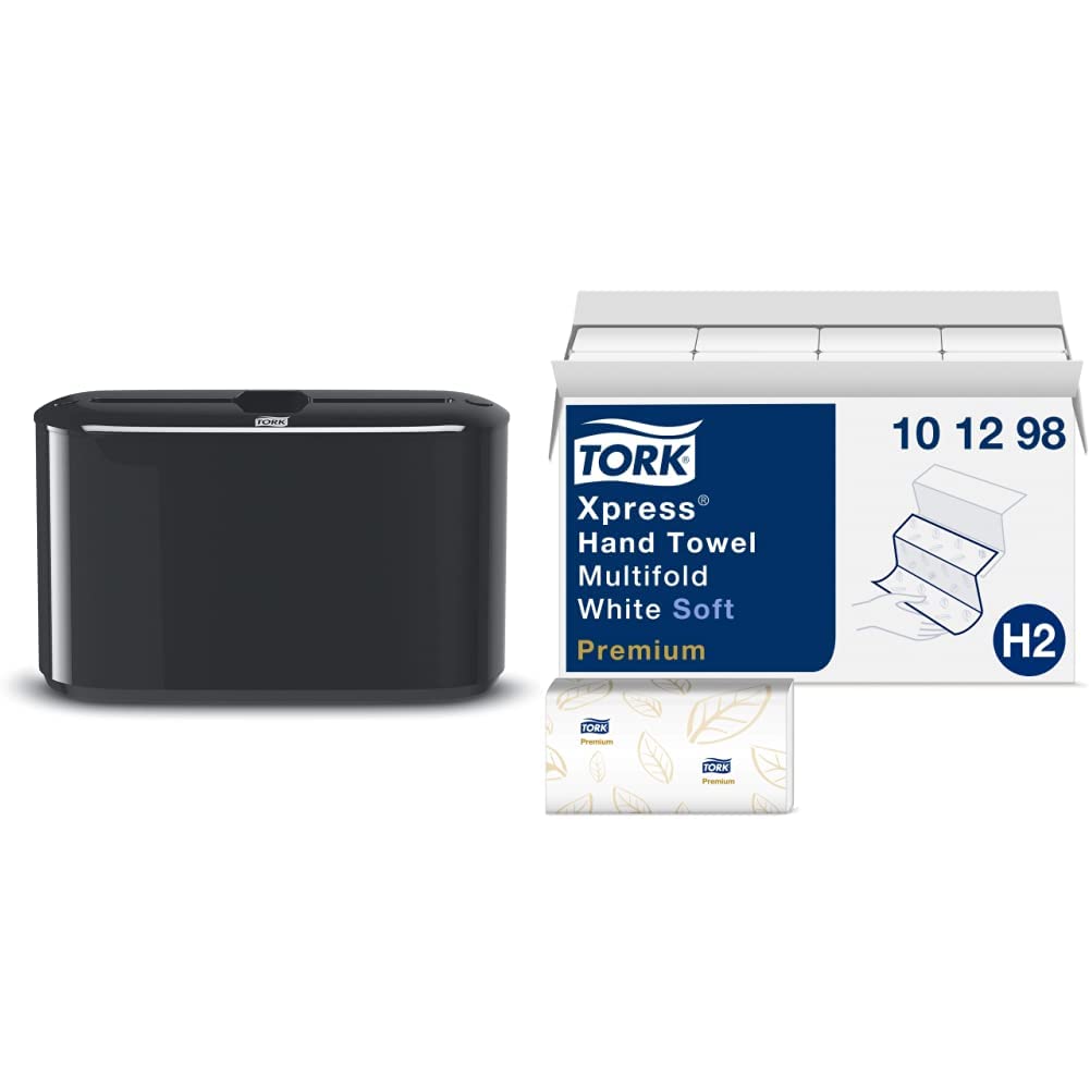 Tork Xpress Paper Towel Dispenser and Tork Multifold Hand Towel Natural H2