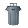 Rubbermaid Commercial Products Vented Wheeled BRUTE Trash Container, 44 Gal Gray, for Landscapers/Construction Sites/Restaurants/Back of House/Offices/Warehouses/Commercial Environments