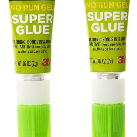 Scotch Super Glue Gel, .07 oz, 2-Pack, Dries Quickly with a Permanent Hold (AD112)