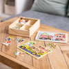 Melissa & Doug 4‑in‑1 Wooden Construction Vehicles Jigsaw Puzzle Set, 48 Pieces with Storage Box, Toddler Puzzle Toy for Kids Ages 3+ - FSC Certified