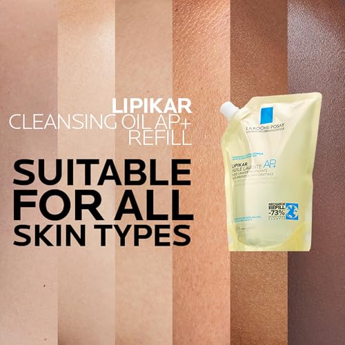 La Roche-Posay Lipikar AP+ Gentle Foaming Cleansing Oil, Gentle Oil Cleanser for Face and Body Formulated with Niacinamide, Long-Lasting 24-hour Hydration, Fragrance-Free & Soap Free
