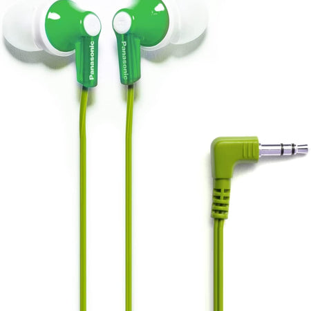 Panasonic ErgoFit Wired Earbuds, 3.5mm Jack in-Ear Headphones with Dynamic Crystal-Clear Sound and Soft Ergonomic Custom-Fit Earpieces (S/M/L), for Phones and Laptops - RP-HJE120-AA (Metallic Blue)