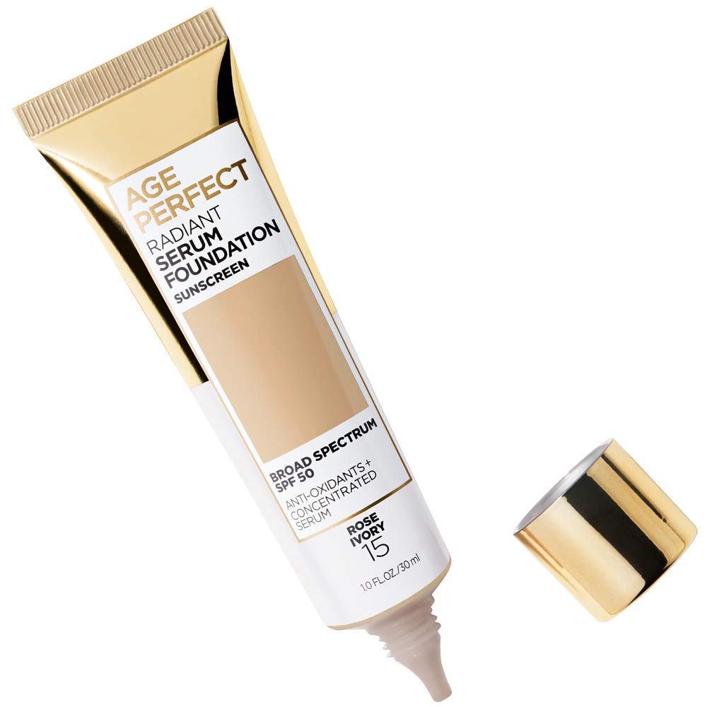 L'Oreal Paris Age Perfect Radiant Serum Foundation with SPF 50, Cappuccino, 1 Ounce